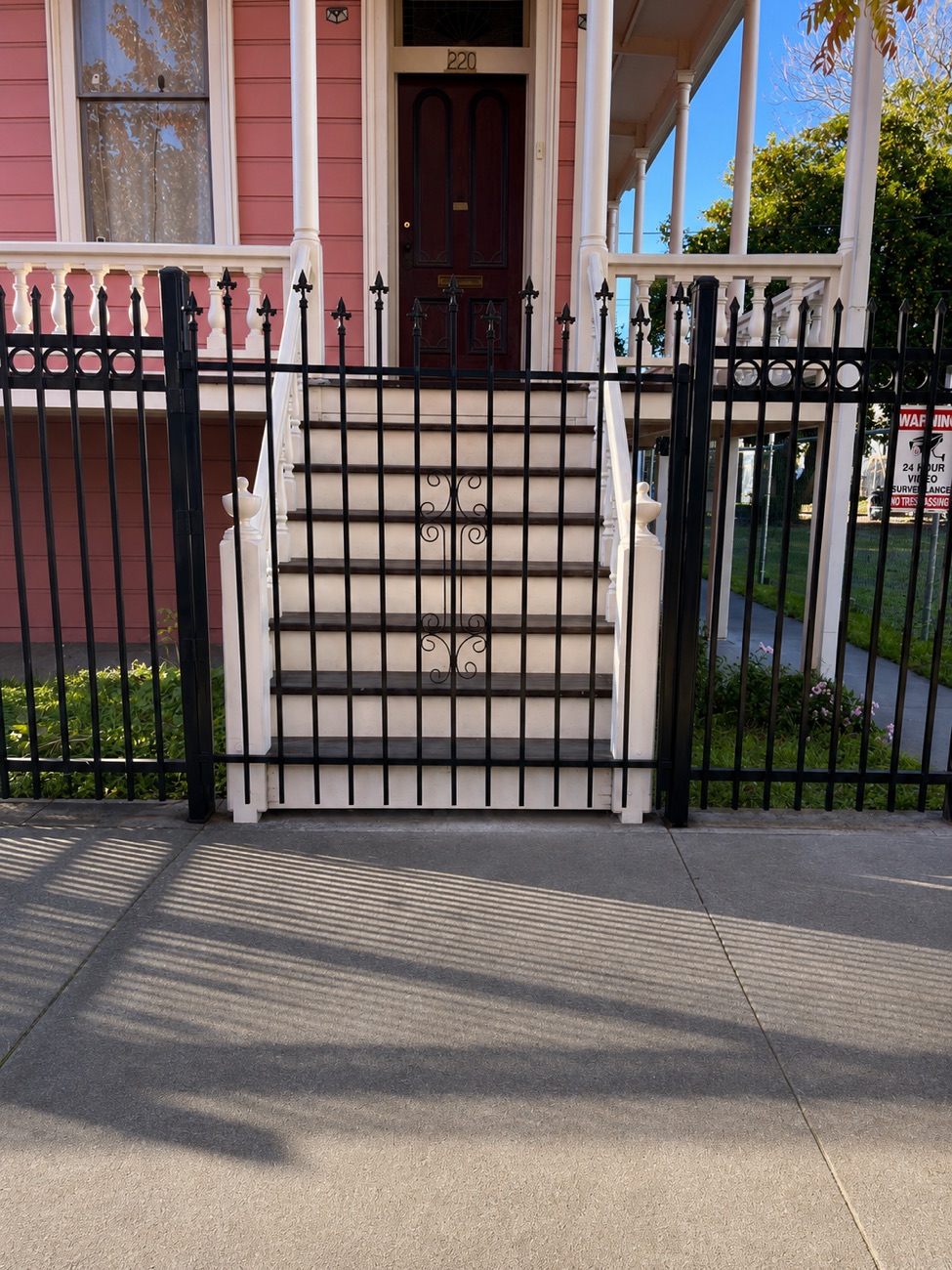 Spear-top iron security fence — Sacramento